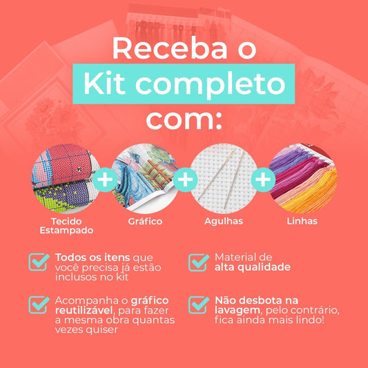 #Kit Ponto Cruz Terapia# - #Coral Artes#