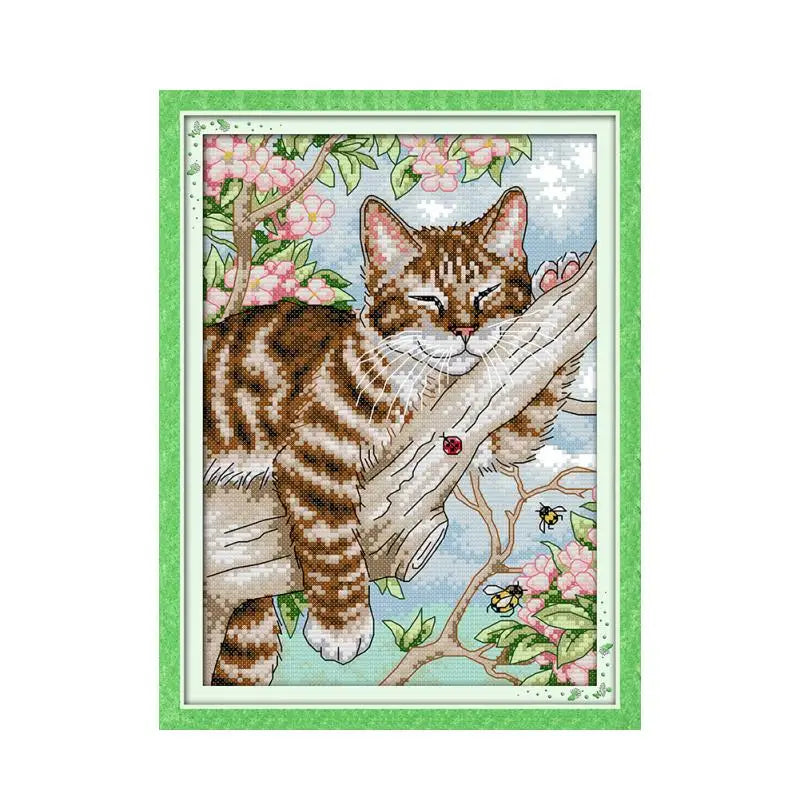 Gato Dorminhoco no Jardim