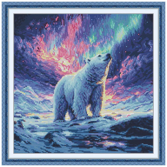Urso Polar Sob a Aurora