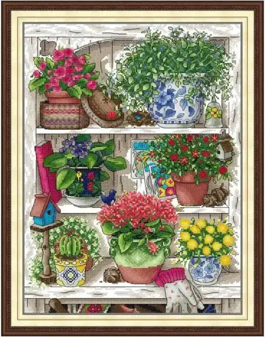 Estante com Vasos de Flores | Coral Auto v6.8
