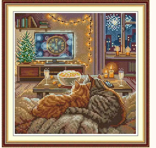 Gatos na Sala de Natal