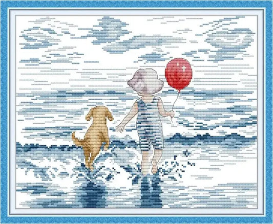 Menina e Cachorro Na Praia | Coral Auto v6.8