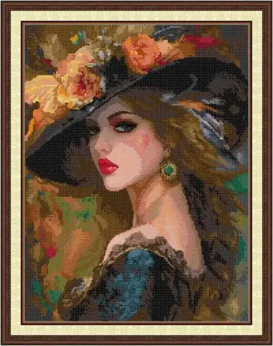 Mulher com Chapéu Florido | Coral Auto v6.8