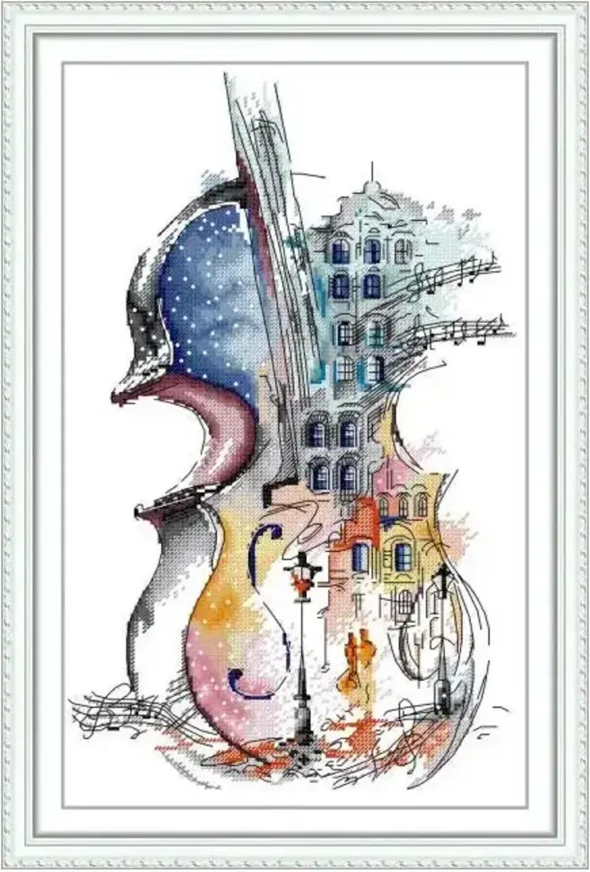 Mulher com Cidade e Violoncelo | Coral Auto v6.8