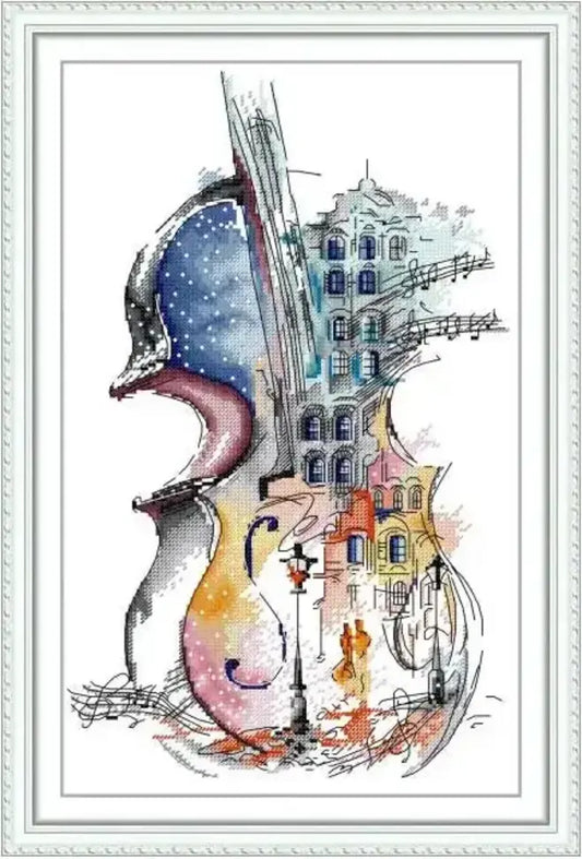 Mulher com Cidade e Violoncelo | Coral Auto v6.8