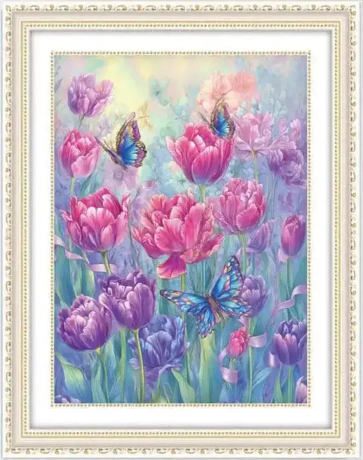 Tulipas com Borboletas | Coral Auto v6.6